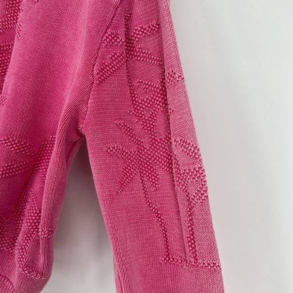 Scotch & Soda Sweater Womens M Pink‎ Palm Tree Feminine Bohemian Knit Organic - Picture 7 of 10